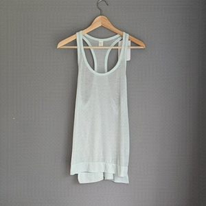 𝅺gap Active Mint Green Racerback Sheer Tank Top NWT